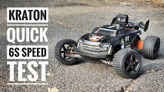 Arrma Kraton EXB quick 6s speed test - Hobbywing combo