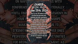 June 25th, 2024 #cancerhoroscope #dailyhoroscope  #dailyastrologyhoroscope #zodiac  #zodiacuniverse