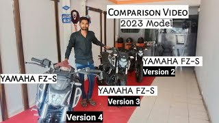 YAMAHA FZ-S, Version 4,FZ-S Version 3,FZ-S Version 2, Comparing Video, 2023 Model