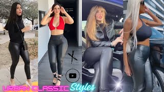 Shiny Leggings Dreams Style Guide Top 5 | Urban Classic Leather Pants Outfits | GRWM Blog