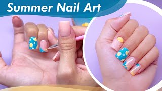 How to do a Pretty SUMMER NAIL ART 🍉🍧🌞l Double Dip X KC Nails