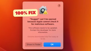 100% Fix “App Can’t Be Opened Because Apple Cannot Check It for Malicious Software”