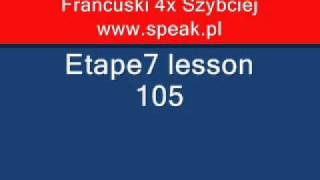 French Lesson Etape7 lesson 105 - Direct Method Speak.pl