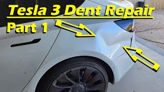 Quarter Panel, Bumper Mobile Repair Phoenix Arizona Tesla 3 "3 Stage Pearl White" (Part 1 of 2)