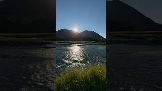 At peace #Subscribe #Alaska #Sunset #Shorts #Outdoors #Nature #Creek #Mountains #fyp #Trending