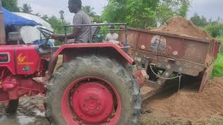 Mahindra 415 with heavy load trolley 🔥 🚜 😯