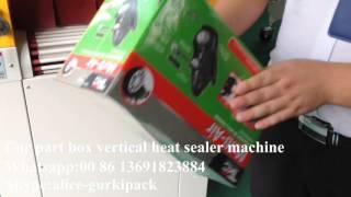 Car part box vertical hot shrinking film packing machine,hot shrink film packaging machine