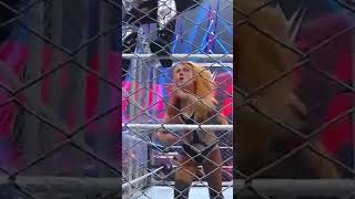 Becky Lynch PowerBombs Trish Stratus Off Second Rope #shorts #wwe  #beckylynch #trishstratus