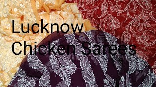 Premium Quality Lucknow Chicken Sarees