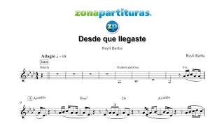 Partitura "Desde que llegaste" Reyli Barba