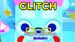 😲Huge Santa Paws HATCH GLITCH (Insane Method) In Pet Simulator X!