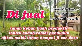 Di JUAL Lahan kebun buah produktif,lokasi desa sukadamai kc jonggol, Bogor Timur