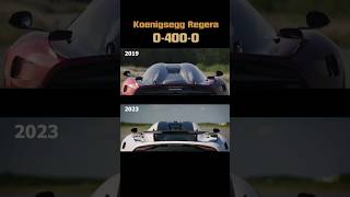 Same car but after 4 years 💀  #koenigsegg #regera 0-400-0 #worldrecord #hypercar #shorts