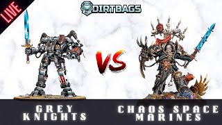 Grey Knights vs CSM Live | Warhammer 40k battle report 10th edition | Monday Night Gaming