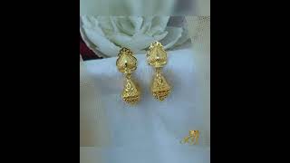 GOLD EARRINGS FOR GIRL 😊😊 #gold #goldearrings