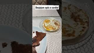 Após um cardio,Um desjejum a base de muita proteína! E aquele café sem açúcar! Bom dia!!