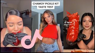 CHAMOY PICKLE KIT MUKBANG pt2 | tiktok compilation | asmr spicy sour #eating #asmr ##tiktok #mukbang