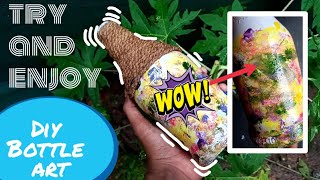 Simple bottle art malayalam for beginners |simple and easy designing on bottle |#WHITEBoxmalayalam