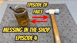 Messing in the Shop Episode 4 - Episode of Fails.  Shop upgrades for the mini lathe. Enamel Paint