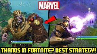 THANOS IN FORTNITE! KILLING HIM & EASIEST WAY TO GET INFINITY GAUNTLET! FORTNITE BATTLE ROYALE