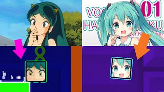 Lum and Hatsune Miku (Icon) in Geometry Dash (GD Fanmade Texture Pack)