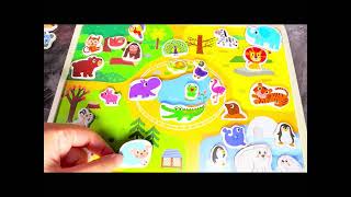 Learn zoo animals name and shape for toddlers | fun sensory game for kids #learnanimals #zoo #kids