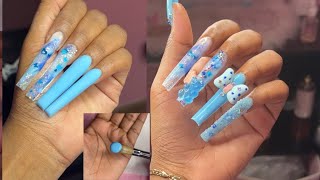 Watch me do my nails + trying Kiara sky acrylic powder | acrylic nail tutorial