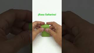 Como hacer una RANA SALTARINA | Origami para niños | Origami easy | #shorts #manualidades #laraok