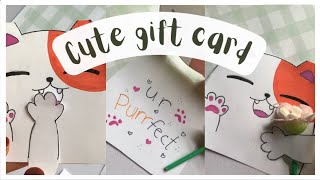 EASY 2 MINUTE card idea| how to make a cute gift card|easy card idea|diy cute card #diy #art #gift