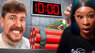 10 Minutes To Escape Or This Room Explodes REACTION! | Mr. Beast