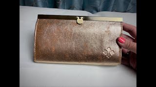 Patricia Nash Cauchy Wallet Review - Champagne Gold Foil