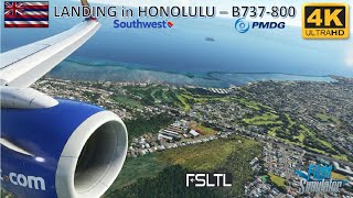 FS 2020 - A Passenger Life - Landing in Honolulu PMDG B737-800 Southwest Pearl Harbor overview DX12