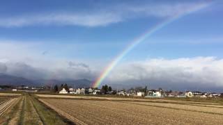 ほぼ完璧な虹(Perfect rainbow in Koriyama, Japan)