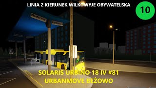 Roblox-Urbanmove Beżowo (Nowa wersja) -Przejazd Solarisem Urbino 18 IV #81 Na linii 2