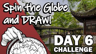 Spin the Globe and Draw Challenge - Day 6