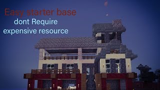 "How to Build an Easy Medieval Starter Base in Minecraft#minecraft#building#viralvideo#edit #japan