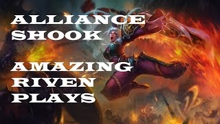 ALL Shook Amazing Riven Plays - SHC vs ALL - EU LCS Summer Split 2014