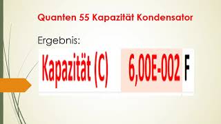 Quanten 55 Kapazität Kondensator Capacitor Farad Ampere Charge Ladung Elektrostatisches Feld Field