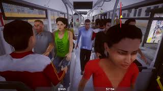 Proton Bus Simulator | BMC Procity CNG 12 1401 driving in the rain line 64 (ULTRA SETTINGS)