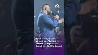 Arkadi Dumikyan receives a Certificate of Recognition from the LA Council, for a Sold-Out Concert