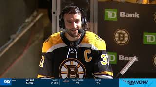 Patrice Bergeron talks about the Boston Bruin's "NEXT MAN UP" philosophy.