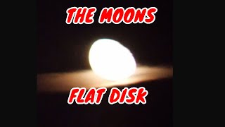 LAST NIGHTS MOON SAT ON A FLAT DISK 👀🤔 #space #nasa #moon #sky #video #usa #live #youtube #shorts