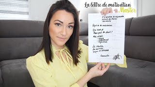 Comment rédiger sa LETTRE DE MOTIVATION pour intégrer UN MASTER ?