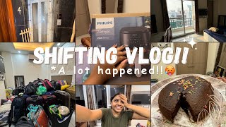 Shifting to a new place!🏠 || Lift kharab hgy😩 || Got a new air fryer!⏲️