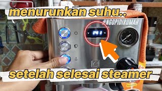 Menurunkan suhu setelah memakai steamer di Latina Altro