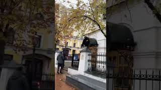 Orthodox Church Tolling Bells Moscow Rainy Day