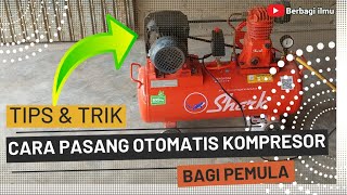 Cara mengganti mesin kompresor angin dengan dinamo jetpump || kompressor angin SHARK 1/4 HP