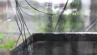 Rain Sound On Window with Thunder Sounds #rain