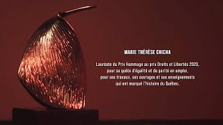 Prix Droits et Libertés 2020: Hommage à Marie-Thérèse Chicha