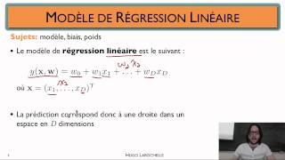 Apprentissage automatique [3.1] : Régression linéaire - modèle